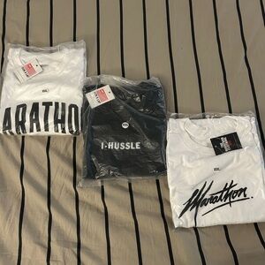 Lot of 3 (The Marathon Clothing White Graphic Tees) size XXXL